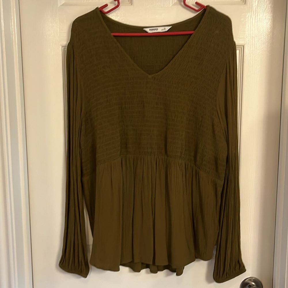 Olive green long sleeve Sonoma blouse